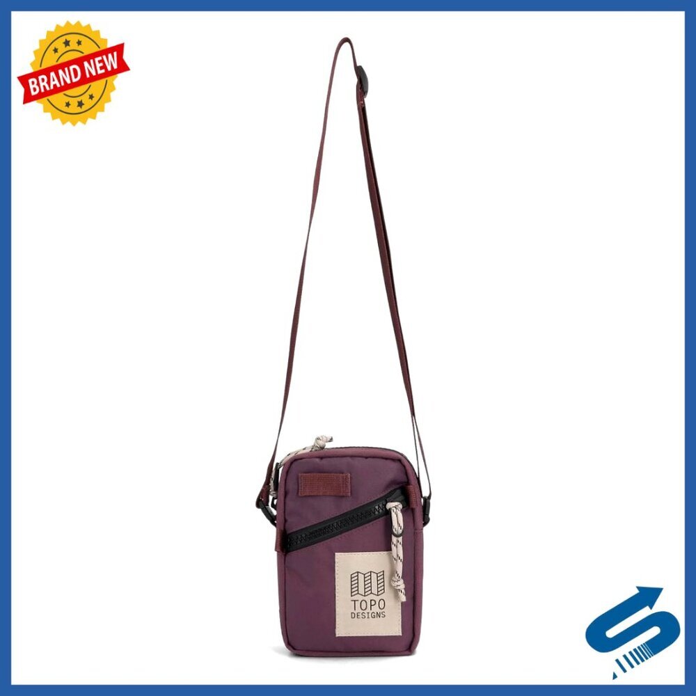 Mini Shoulder Bag, Nylon, Adjustable Strap, Zippered Pocket, Bike Light Loop